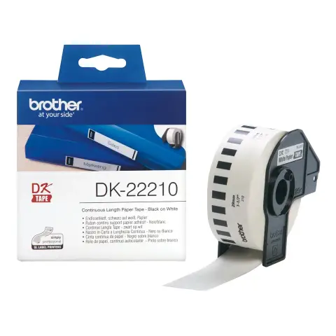 Taśma Brother DK-22210 (black on white)  29mm/30m
